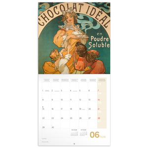 Fotografie k reklamnímu předmětu „NOTIQUE Poznámkový kalendář Alfons Mucha 2026, 30 x 30 cm“