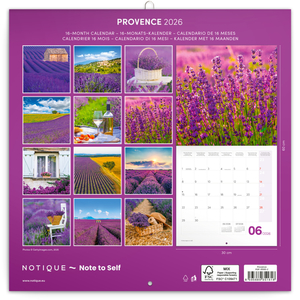 Fotografie k reklamnímu předmětu „NOTIQUE Poznámkový kalendář Provence 2026, 30 x 30 cm“
