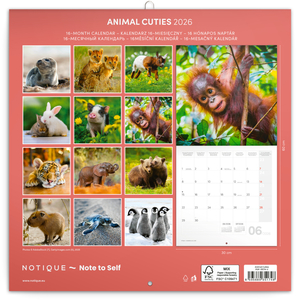 Fotografie k reklamnímu předmětu „NOTIQUE Poznámkový kalendář Mláďata 2026, 30 x 30 cm“