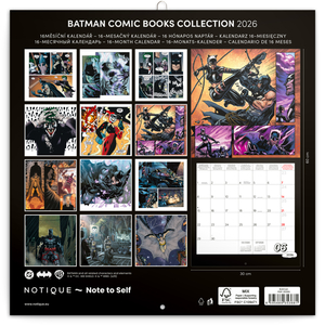 Fotografie k reklamnímu předmětu „NOTIQUE Poznámkový kalendář Batman Comics 2026, 30 x 30 cm“