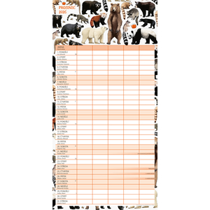 Fotografie k reklamnímu předmětu „NOTIQUE Rodinný plánovací kalendář Animalium 2026, 30 x 30 cm“