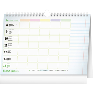 Fotografie k reklamnímu předmětu „NOTIQUE Týdenní rodinný plánovací kalendář s háčkem 2026, 30 x 21 cm“