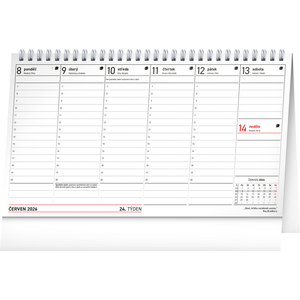 Fotografie k reklamnímu předmětu „NOTIQUE Stolní kalendář Poznámkový daňový s citáty 2026, 25 x 14,5 cm“