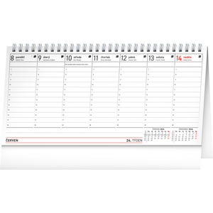 Fotografie k reklamnímu předmětu „NOTIQUE Stolní kalendář Plánovací s evropskými svátky 2026, 25 x 12,5 cm“