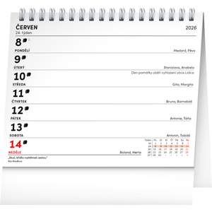 Fotografie k reklamnímu předmětu „NOTIQUE Stolní kalendář Praktický kalendář s citáty 2026, 16,5 x 13 cm“