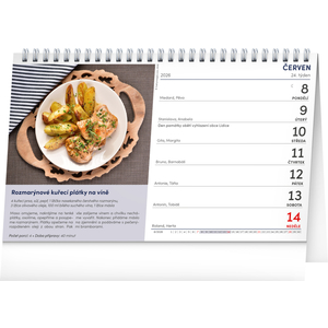 Fotografie k reklamnímu předmětu „NOTIQUE Stolní kalendář Domácí kuchyně 2026, 23,1 x 14,5 cm“