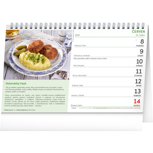 Fotografie k reklamnímu předmětu „NOTIQUE Stolní kalendář Vaříme snadno a rychle 2026, 23,1 x 14,5 cm“