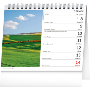 Fotografie k reklamnímu předmětu „NOTIQUE Stolní kalendář Nejkrásnější místa Čech a Moravy 2026, 16,5 x 13 cm“