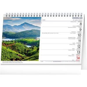Fotografie k reklamnímu předmětu „NOTIQUE Stolní kalendář Krajina CZ/SK 2026, 23,1 x 14,5 cm“
