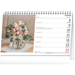 Fotografie k reklamnímu předmětu „NOTIQUE Stolní kalendář Kytice CZ/SK 2026, 23,1 x 14,5 cm“