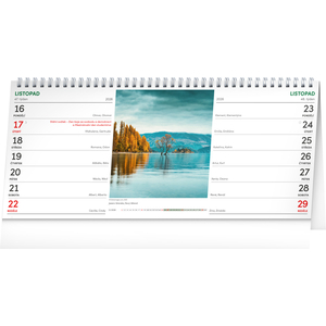 Fotografie k reklamnímu předmětu „NOTIQUE Stolní kalendář Krajina 2026 – 14denní, 33 x 14,5 cm“
