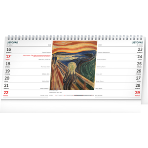 Fotografie k reklamnímu předmětu „NOTIQUE Stolní kalendář Umění 2026 – 14denní, 33 x 14,5 cm“