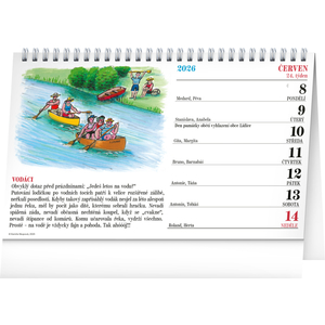 Fotografie k reklamnímu předmětu „NOTIQUE Stolní kalendář Naše hobby 2026 – Kamila Skopová, 23,1 x 14,5 cm“