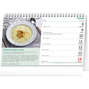 Fotografie k reklamnímu předmětu „NOTIQUE Stolní kalendář Polévky 2026, 23,1 x 14,5 cm“