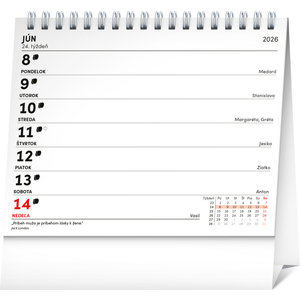 Fotografie k reklamnímu předmětu „NOTIQUE Stolový kalendár Plánovací s citátmi 2026, 16,5 x 13 cm“