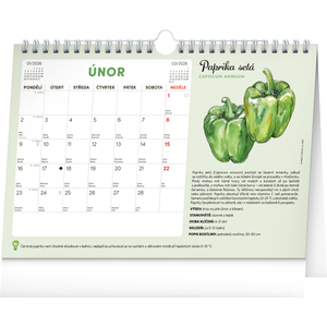 Fotografie k reklamnímu předmětu „NOTIQUE Měsíční plánovací kalendář se semínky 2026, 30 x 21 cm“