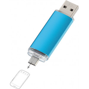 Fotografie k reklamnímu předmětu „Flashdisk USB se 2 konektory“