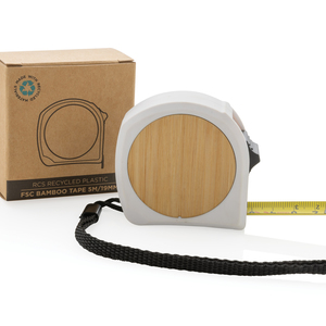 Fotografie k reklamnímu předmětu „Svinovací metr 5m/19mm z RCS recykl. plastu a bambusu“