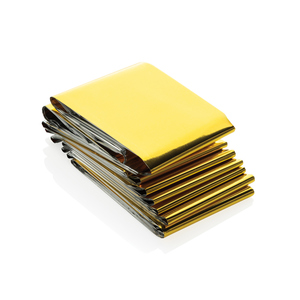 Fotografie k reklamnímu předmětu „Záchranná deka Solra v sáčku z recykl. RPET materiálu“