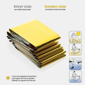 Fotografie k reklamnímu předmětu „Záchranná deka Solra v sáčku z recykl. RPET materiálu“