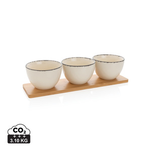 Fotografie reklamního předmětu „Sada servírovacích misek 3ks s bambusovým podnosem Ukiyo“