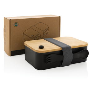 Fotografie k reklamnímu předmětu „Krabička na jídlo z RCS recykl. plastu s bambusovým víkem“