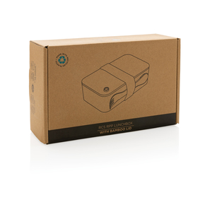 Fotografie k reklamnímu předmětu „Krabička na jídlo z RCS recykl. plastu s bambusovým víkem“