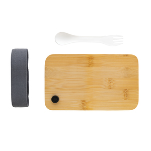 Fotografie k reklamnímu předmětu „Krabička na jídlo z RCS recykl. plastu s bambusovým víkem“