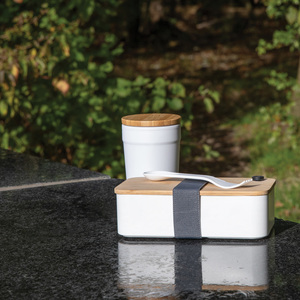 Fotografie k reklamnímu předmětu „Krabička na jídlo z RCS recykl. plastu s bambusovým víkem“