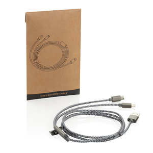 Fotografie k reklamnímu předmětu „Opletený kabel 3 v 1“