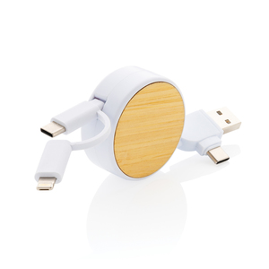 Fotografie k reklamnímu předmětu „Svinovací kabel 6 v 1 Ontario z RCS recyklovaného plastu“