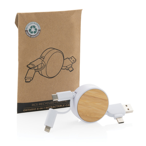 Fotografie k reklamnímu předmětu „Svinovací kabel 6 v 1 Ontario z RCS recyklovaného plastu“