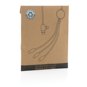 Fotografie k reklamnímu předmětu „Nabíjecí kabel 6 v 1 Ontario z RCS recyklovaného plastu“