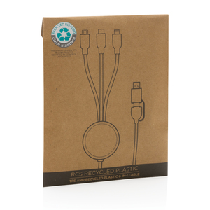 Fotografie k reklamnímu předmětu „Nabíjecí kabel 6 v 1 z RCS recyklovaného plastu a TPE“