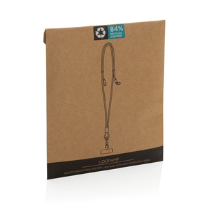 Fotografie k reklamnímu předmětu „Nastavitelný telefonní popruh LoopAmp 60W z RCS RPET“