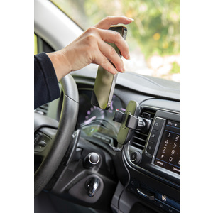 Fotografie k reklamnímu předmětu „Držák telefonu do auta s 10W Qi z RCS recyklovaného plastu“