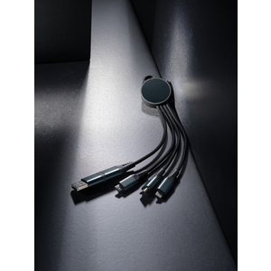 Fotografie k reklamnímu předmětu „Nabíjecí kabel 6 v 1 Terra 12cm z RCS recykl. hliníku a TPE“