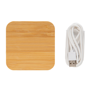 Fotografie k reklamnímu předmětu „Bambusová bezdrátová nabíječka 5W s USB“