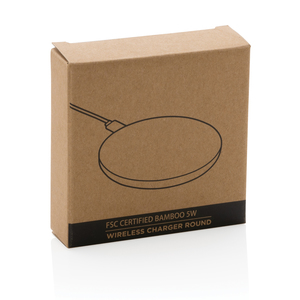 Fotografie k reklamnímu předmětu „Bambusová bezdrátová nabíječka 5W“