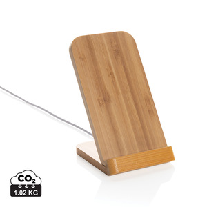 Fotografie reklamního předmětu „Bezdrátově nabíjecí stojánek 5W z FSC® bambusu“