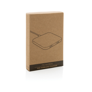 Fotografie k reklamnímu předmětu „Bambusová bezdrátová nabíječka 10W s USB“