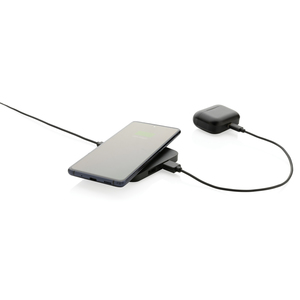 Fotografie k reklamnímu předmětu „Bezdrátová nabíječka 10W s USB výstupy z RCS recykl. plastu“