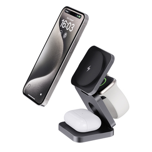 Fotografie k reklamnímu předmětu „Skládací nabíječka 3v1 15W Terra z RCS recykl. hliníku“