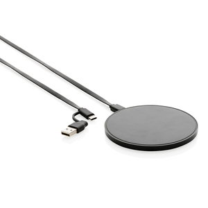 Fotografie k reklamnímu předmětu „Bezdrátová nabíječka 10W z RCS recyklovaného plastu“