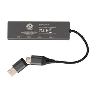 Fotografie k reklamnímu předmětu „USB rozbočovač Terra z RCS recykl. hliníku“