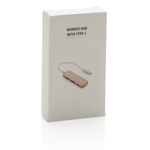 Fotografie k reklamnímu předmětu „Bambusový USB hub s USB C“