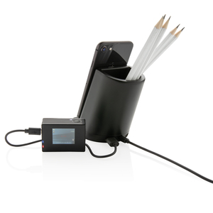 Fotografie k reklamnímu předmětu „Light up bezdrátově nabíjecí stojánek na telefon a pera 5W“