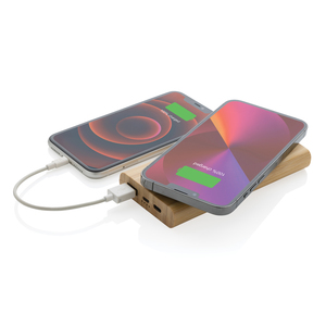 Fotografie k reklamnímu předmětu „Bezdrátová powerbanka 8 000 mAh 5W z bambusu“