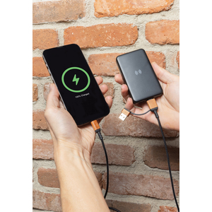 Fotografie k reklamnímu předmětu „Bezdrátová powerbanka 5000 mAh 5W z RCS recykl. plastu“