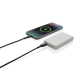 Fotografie k reklamnímu předmětu „Bezdrátová powerbanka 5000 mAh 5W z RCS recykl. plastu“